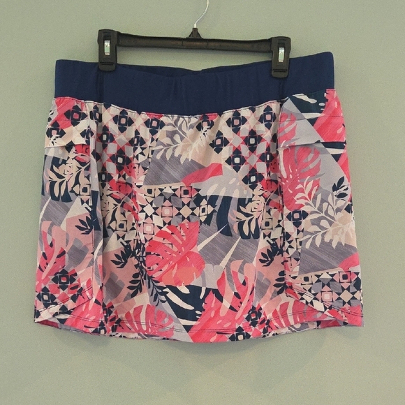 Reel Legends Pink And Blue Tropical Floral Skort Size XL - Picture 1 of 9